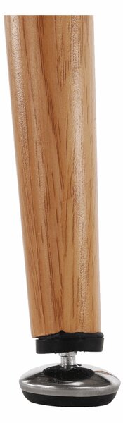 KONDELA Barový stôl, čierna/dub, priemer 60 cm, IMAM