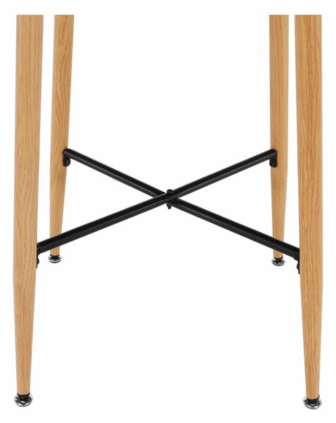 KONDELA Barový stôl, čierna/dub, priemer 60 cm, IMAM