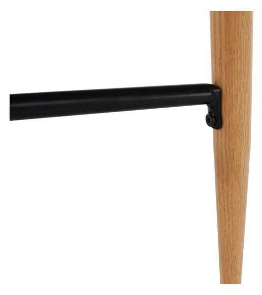 KONDELA Barový stôl, čierna/dub, priemer 60 cm, IMAM
