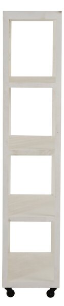 Biely drevený policový regál s pádlami Paddles - 80 * 35 * 172 cm - J-Line by Jolipa