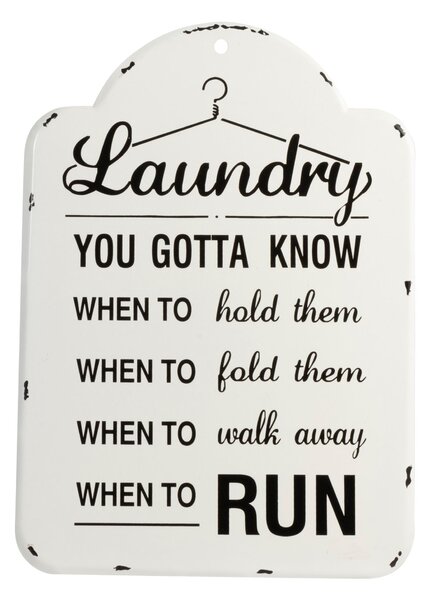 Kovová nástenná ceduľa Laundry - 56 * 41cm - J-Line by Jolipa