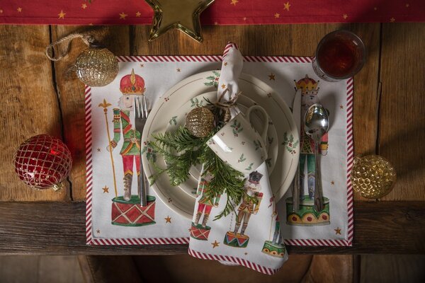 Porcelánová miska s cezmínou Holly Christmas - Ø 14*7 cm / 500 ml - Clayre & Eef