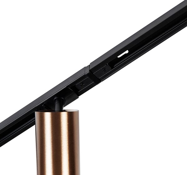 Moderný koľajnicový systém s 5 bodovými svetlami tmavý bronz 1-fázový GU10 70mm - Iconic Jeana Luxe