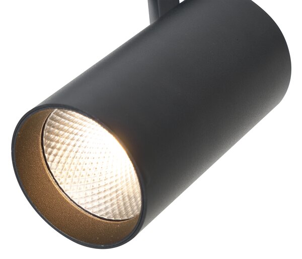 Moderný reflektor čierny pre 1-fázový koľajnicový systém vrátane LED - Iconic Mark
