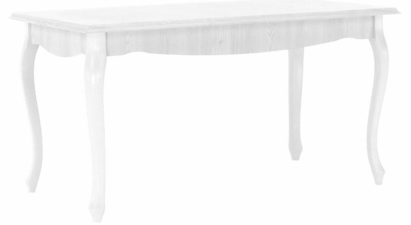 KONDELA Jedálenský stôl DA19, sosna biela, 146x76 cm, VILAR