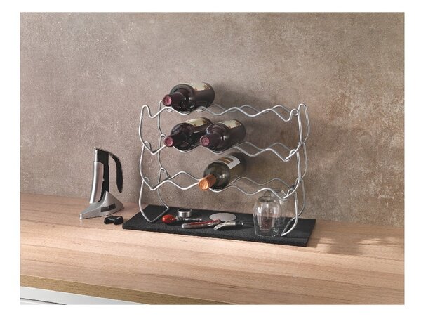 Trojposchodový držiak na 12 fliaš vína Metaltex Wine, dĺžka 45 cm