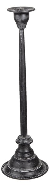 Kovový černý svícen s patinou Amedee S- Ø 11*37 cm - Clayre & Eef