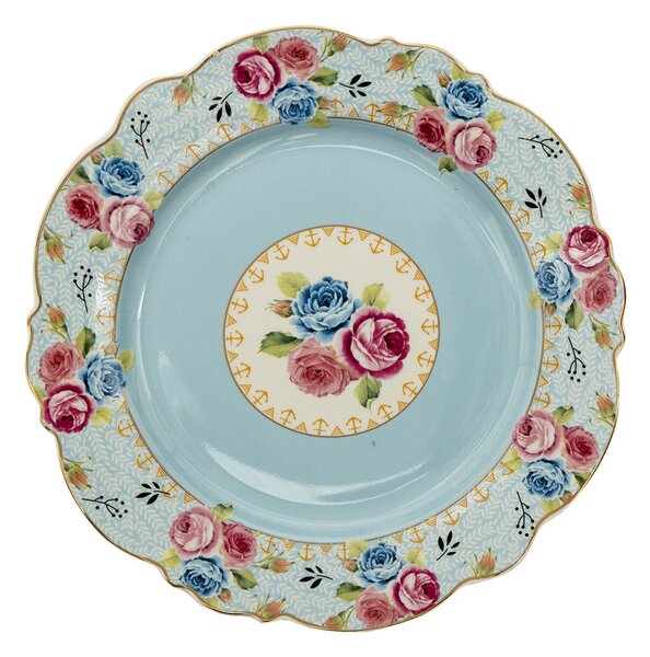 Dezertný tanier Blue Garden - Ø 20*2 cm - Clayre & Eef
