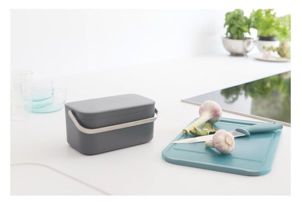 Tmavosivá nádoba na kompostovateľný odpad 1,8 l SinkSide – Brabantia