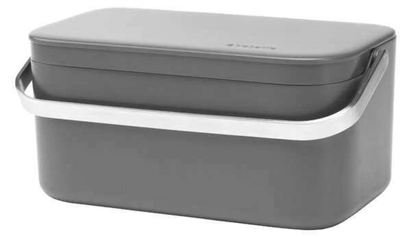 Tmavosivá nádoba na kompostovateľný odpad 1,8 l SinkSide – Brabantia