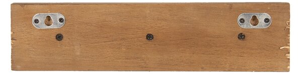 Nástenný vešiak biela lama s patinou - 30*4*7 cm - Clayre & Eef