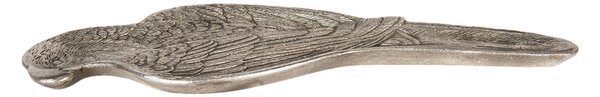 Strieborná dekoratívne miska v tvare papagája - 10 * 32 * 2 cm - Clayre & Eef