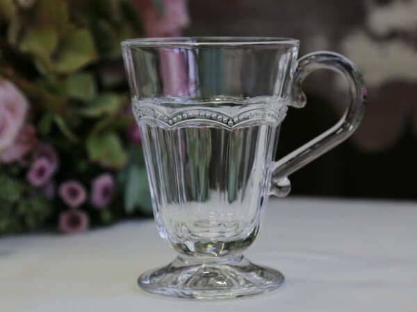 Pohár s uchom na nohe Antoinette 0,2l - Ø8 * 11 cm - Chic Antique