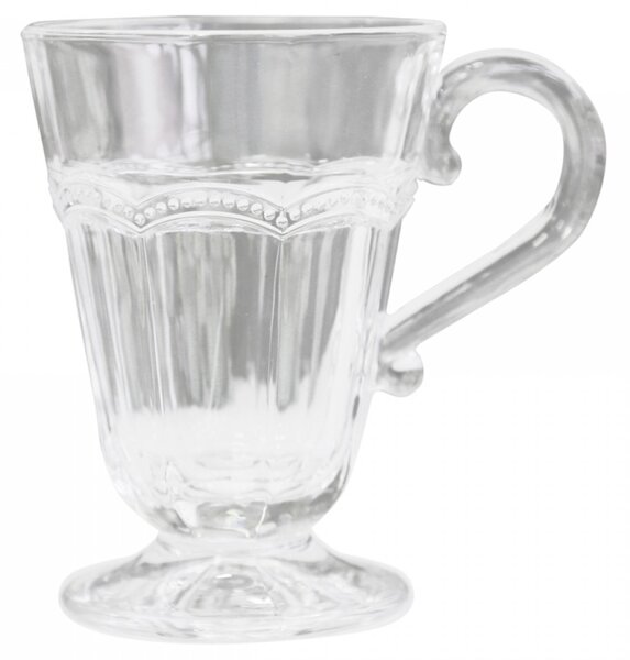 Pohár s uchom na nohe Antoinette 0,2l - Ø8 * 11 cm - Chic Antique