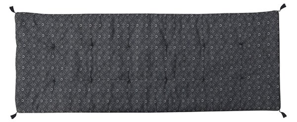Tmavo kvetovaný podsedák s výplňou na lavici so strapcami MIP - 180 * 70 cm - Chic Antique