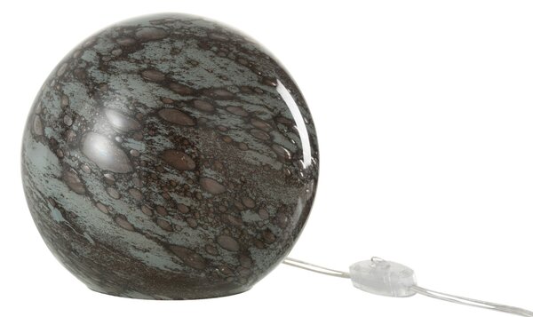 Šedá sklenená mramorovaná stolná lampa Dany - 22 * ​​20 * 18 cm / E14 - J-Line by Jolipa