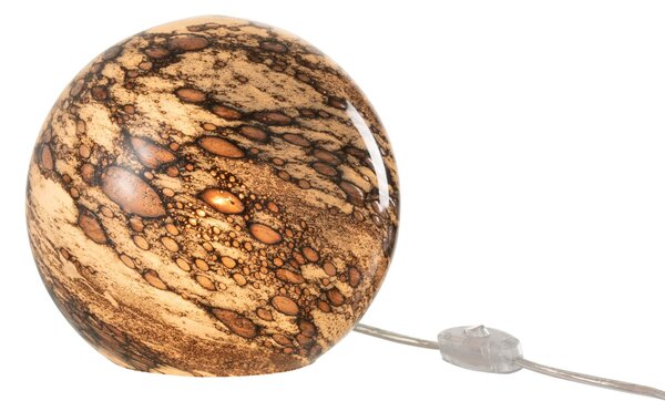 Šedá sklenená mramorovaná stolná lampa Dany - 22 * ​​20 * 18 cm / E14 - J-Line by Jolipa