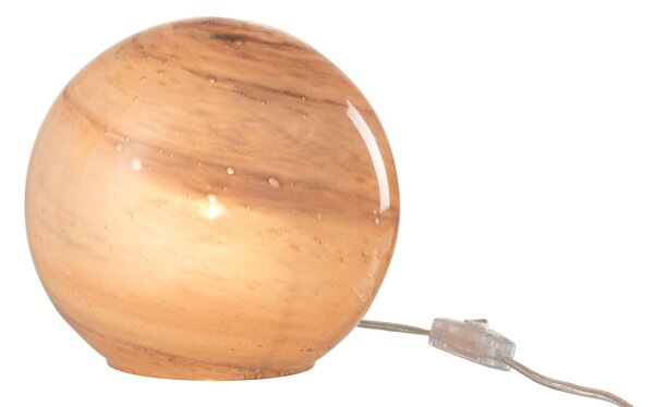 Šedá sklenená mramorovaná stolná lampa Dany - 22 * ​​20 * 18 cm / E14 - J-Line by Jolipa