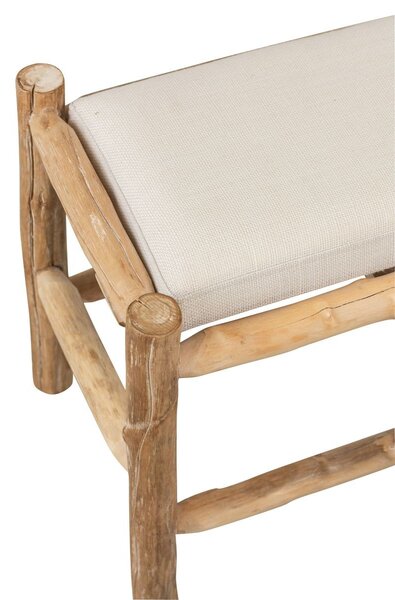 Prírodné drevená stolička so sedákom VANESSA - 50 * 36 * 44 cm - J-Line by Jolipa