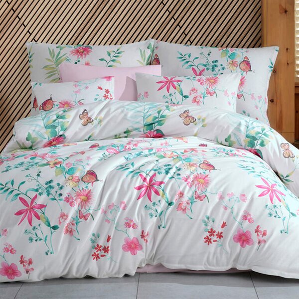 Bavlnené posteľné obliečky VITALIS ružová štandardná dĺžka