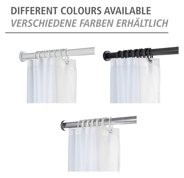 Teleskopická tyč v striebornej farbe do kúpeľne Wenko Luz, dĺžka 110-185 cm