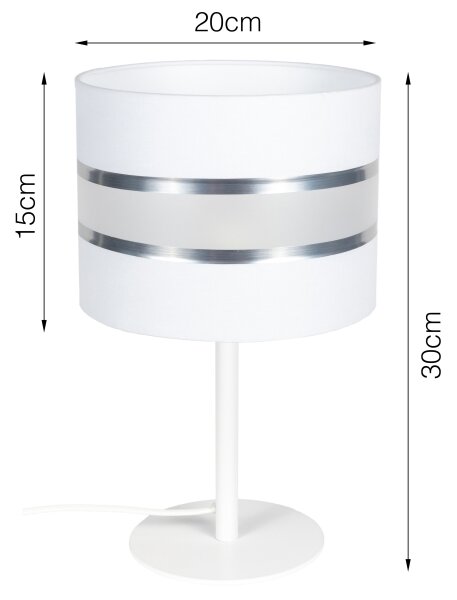Stolná lampa CORAL 1xE27/60W/230V biela