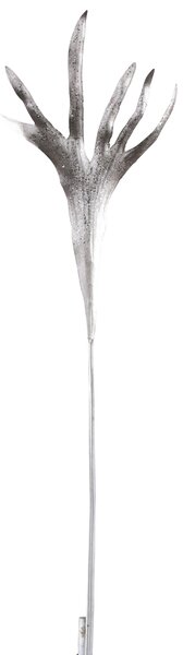 Dekoračné strieborná kvetina s trblietkami Horns - 26 * 90cm - J-Line by Jolipa