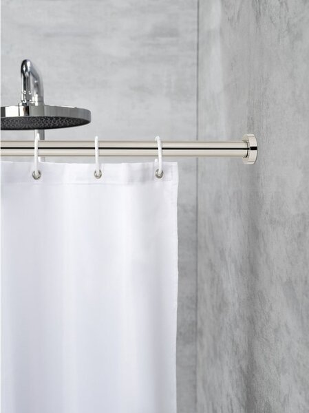 Teleskopická tyč v striebornej farbe do kúpeľne Wenko Luz, dĺžka 110-185 cm
