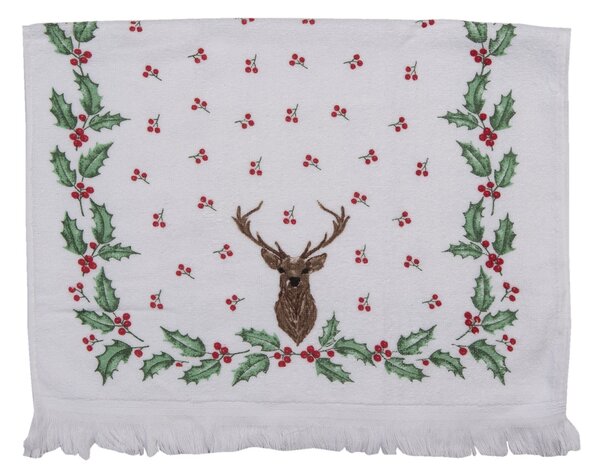 Kuchynský froté uterák s jeleňom a cezmínou - 40*66 cm - Clayre & Eef