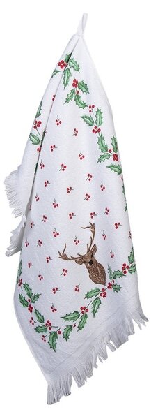 Kuchynský froté uterák s jeleňom a cezmínou - 40*66 cm - Clayre & Eef