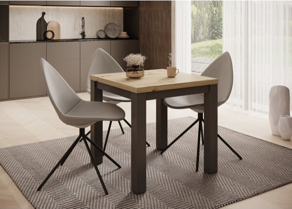 Rozkladací jedálenský stôl ZARO 80/160x80 cm dub artisan/čierna