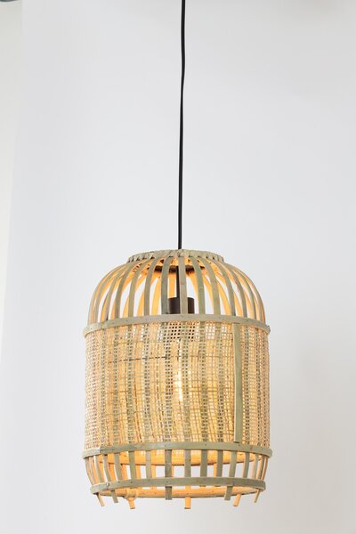 Prírodné bambusové svetlo Alifia s výpletom - Ø 28 * 38cm / E27 - Light & Living