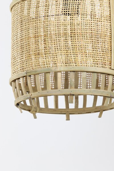 Prírodné bambusové svetlo Alifia s výpletom - Ø 28 * 38cm / E27 - Light & Living