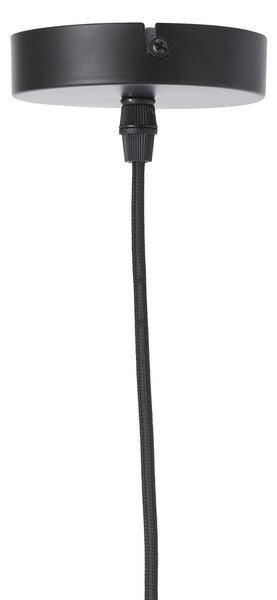 Čierne ratanové svetlo Paloma s výpletom - Ø 40 * 3cm / E27 - Light & Living