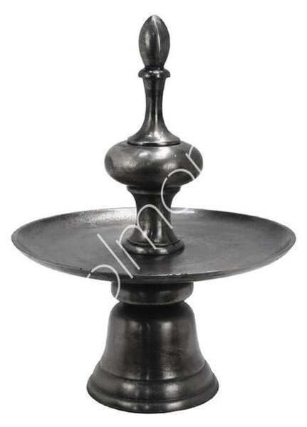Jednoposchodový etažér s patinou na vysokej nohe - Ø 24*24 cm - Colmore by Diga