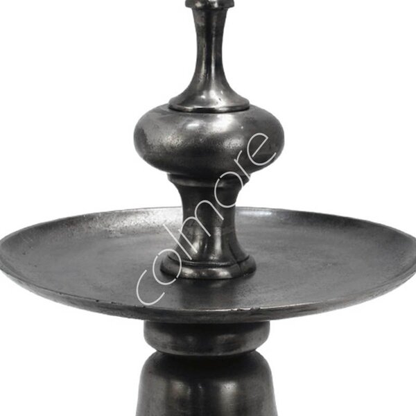 Jednoposchodový etažér s patinou na vysokej nohe - Ø 24*24 cm - Colmore by Diga