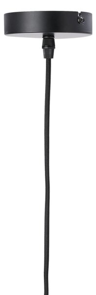 Čierne ratanové svetlo Paloma s výpletom - Ø 60*9cm / E27 - Light & Living
