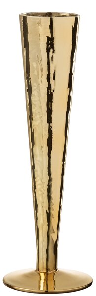 Zlatá pohár na šampanské Glass golden - Ø 7 * 23 cm - J-Line by Jolipa