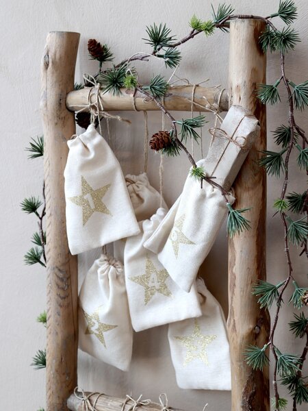 Adventný kalendár - 24ks vrecúšok - 9,5*14,5 cm - Chic Antique