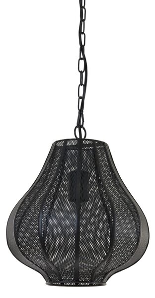 Čierne závesné kovové svetlo Micha - Ø27*33cm - Light & Living