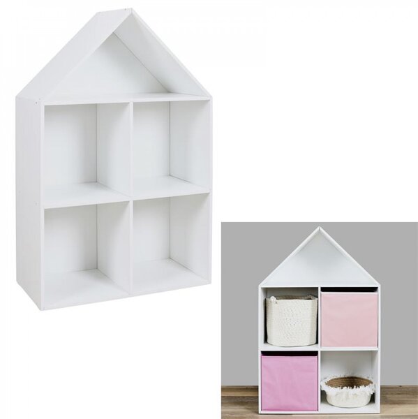 ♡ Detská knižnica "Domček" so 4 policami♡HOME DECO KIDS