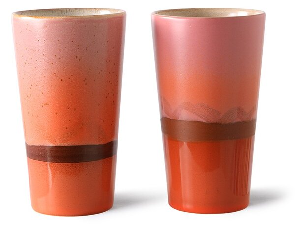 Farebný retro hrnček na latté Mars - Ø 7,5*13cm / 280ml - HKLIVING