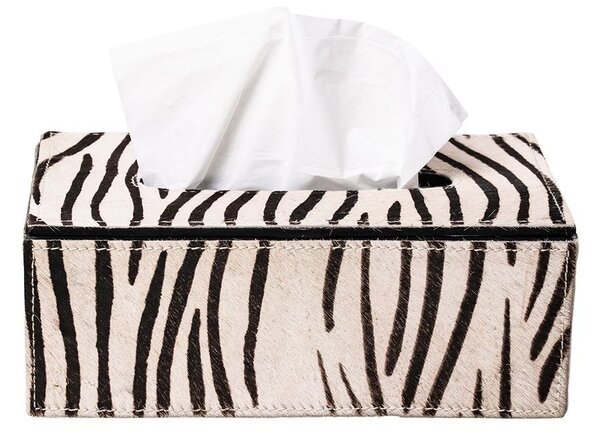 Kožený zásobník na papierové vreckovky Zebra - 25*14*9 cm - Mars & More