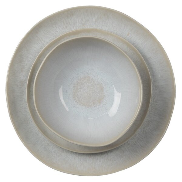 Sivá kameninová miska Grivon - Ø17*6 cm - Clayre & Eef