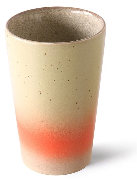 2ks farebný retro hrnček na latté 70s - Ø 7,5*13cm / 280ml - HKLIVING