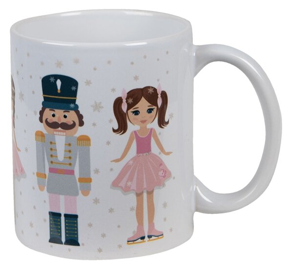 Keramický hrnček s Luskáčikom a bábikou - Ø 9*10 cm / 300 ml - Clayre & Eef