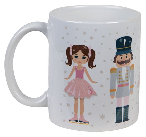 Keramický hrnček s Luskáčikom a bábikou - Ø 9*10 cm / 300 ml - Clayre & Eef