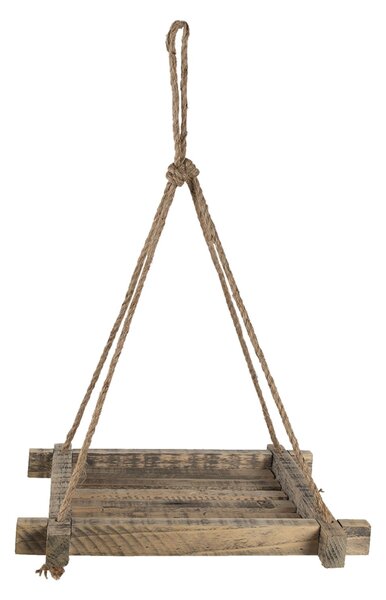 Závesná drevená polička na kvety - 36*36 cm - Clayre & Eef