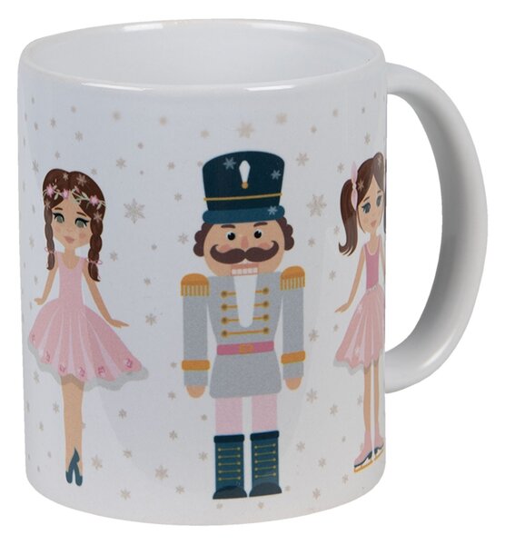 Keramický hrnček s Luskáčikom a bábikou - Ø 9*10 cm / 300 ml - Clayre & Eef