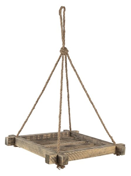 Závesná drevená polička na kvety - 36*36 cm - Clayre & Eef